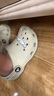 卡駱馳crocs經(jīng)典洞洞鞋兒童鞋戶(hù)外休閑鞋涼鞋/206991/206990 骨白色-2Y2(含智必星) 26 (155mm) 曬單實(shí)拍圖
