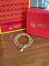 中國黃金（CHINA GOLD）次日達銀紫水晶手串碎銀手鏈女款輕奢情人生日情人節禮物送女朋友 紫水晶手鏈【紫·半】+玫瑰禮盒 曬單實(shí)拍圖