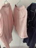 靜韻【涼感型】超柔軟冰絲肌理睡衣女款夏季情侶條紋家居服套裝男 曬單實拍圖