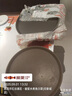 明毅鋼化玻璃長(cháng)方形圓形茶水餐廳酒吧KTV飯酒店用品餐具上菜專(zhuān)用托盤(pán) 圓形35.5cm（無(wú)痕）(1400) 曬單實(shí)拍圖