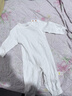Aengbay昂貝 嬰兒睡衣春秋純棉套頭哈衣爬服新生兒內衣秋衣寶寶連體衣 白色 73cm 曬單實(shí)拍圖