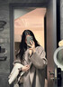 春乏2025春秋美拉德雙面絨中長(cháng)款過(guò)膝毛呢外套女小個(gè)子顯瘦呢子大衣女 摩卡色 XS 建議105斤以下 曬單實(shí)拍圖