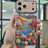 SUOLIAO適用iPhone17Promax手機殼新款山川花朵蘋果鏡頭全包圍17Pro液態(tài)硅膠防摔保護(hù)套高級感男女情侶款 古董白【山川花朵+絨布短繩】硅膠軟殼-鏡頭全包 蘋果17Promax 曬單實拍圖