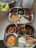 蘇泊爾（SUPOR） 飯盒316L不銹鋼分格餐盒加大加深學(xué)生便當盒注水保溫餐盤(pán) 【洋莓紫】布包+湯碗+餐勺1.5L 曬單實(shí)拍圖