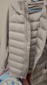 雪中飛輕薄鵝絨羽絨服女士2025新款衛衣拼接時(shí)尚保暖百搭秋冬保暖外套 米白 M 170/100-110斤 曬單實(shí)拍圖