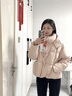 鴨鴨（YAYA）羽絨服女2025新款中式盤扣流蘇衣服時(shí)尚連帽保暖短款鴨絨外套XH 粉色 M /160 曬單實(shí)拍圖