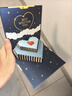 Touch Fish 立體生日賀卡新年禮物3D蛋糕情侶表白卡片創(chuàng  )意音樂(lè )燈光留言卡信紙 深藍色立體賀卡（配信封） 曬單實(shí)拍圖