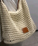 麓格立情人節編織包包女包2025新款夏時(shí)尚棉線(xiàn)斜挎托特包海邊度假沙灘包 編織包【拉鏈款】 曬單實(shí)拍圖