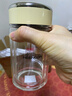 希諾（HEENOOR）雙層玻璃杯女士2025新款泡茶隨手杯便攜高檔簡約花茶杯口袋小杯子 【綺夢系列】金縷暖光-325ml 曬單實拍圖