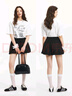 森馬（Semir）休閑褲女純色松緊腰短褲2025夏溫柔寬松花苞褲少女感109325125004 曬單實(shí)拍圖