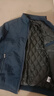 古謙棉衣男外套冬季加厚保暖休閑立領棉服男夾克褂子棉襖男上衣加大碼 藍色 棉衣 L （100-120斤） 曬單實拍圖