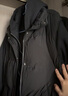 雪中飛女士羽絨服冬季連帽保暖防寒防風(fēng)潮流時(shí)尚純色簡(jiǎn)約百搭羽絨衣外套 黑色 L (165) 曬單實(shí)拍圖