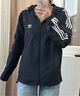 adidas經典三條紋運動連帽夾克外套男女春季新款阿迪達斯三葉草 黑色   M 曬單實拍圖