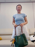 CHARLIE&KELLI CK品牌包包女款菱格托特包輕奢女包包手提包腋下單肩包生日禮物 綠色【京倉配送 禮袋包裝】 曬單實(shí)拍圖