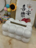 樂(lè )卡利 創(chuàng  )意泡泡云朵紙巾盒彈簧升降車(chē)載客廳桌面家用紙抽盒高級感白色 曬單實(shí)拍圖