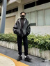 JASONWOOD高端品牌休閑褲男春秋季工裝寬松束腳加厚褲子秋冬款男大碼褲子男 高檔黑色春秋款【現(xiàn)貨速達(dá)】 M 建議【110斤-130斤】 曬單實(shí)拍圖