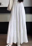 翊尚美白色半身裙女2025夏季新款高腰小個(gè)子a字仙女裙寬松法式蓬蓬裙 白色【冰感內襯防走光】 M 【適合96-110斤】 曬單實(shí)拍圖