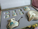 瓷牌茗茶具（cipaiming teaset）汝窯自動茶具套裝家用懶人泡茶神器辦公室會客功夫茶杯茶壺整套 米黃錦繡江山自動6杯禮盒 8件 曬單實拍圖