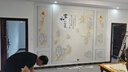 2025新款電視墻背景墻壁布自粘墻貼客廳裝飾8d立體壁畫影視墻壁紙 整張18D立體浮雕布/1平方 曬單實拍圖