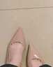 73Hours劉亦菲同款女鞋Brittany25新款通勤尖頭職業(yè)細高跟鞋淺口單鞋女 空氣棉-亮面牛皮-臟粉- 6.5cm 37 曬單實(shí)拍圖