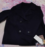 羅蒙100%純羊毛雙面呢外套女士秋冬季毛呢大衣短款小個(gè)子雙排扣上衣 曬單實(shí)拍圖