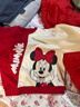 Disney baby迪士尼女童套裝兒童10A抑菌衛衣衛褲中小童裝秋季兩件套 大紅 130 曬單實(shí)拍圖
