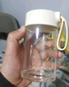 富光清然玻璃杯 高硼硅玻璃水杯子 女生便攜牛奶咖啡刻度茶杯330ml 曬單實(shí)拍圖