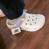斯凱奇（Skechers）女鞋洞洞鞋涼鞋增高厚底耐磨沙灘拖鞋小怪獸包頭洞洞鞋111581 白色/多彩色/WMLT 39 曬單實(shí)拍圖