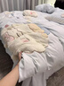 卡通小羊秋冬100支純棉磨毛四件套全棉可愛(ài)兒童被套床單床上用品 全棉磨毛-喜羊羊-送抱枕 1.8m 床單款 （被套200*230cm） 曬單實(shí)拍圖