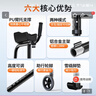 HOEA德國助行器老人助力行走器骨折助步器偏癱康復訓練輔助器防摔推車(chē) 升級帶臂托+皮坐板+2輪+雪橇腳墊-高級黑 曬單實(shí)拍圖