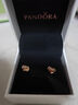 潘多拉（PANDORA）閃亮永恒符號耳釘玫瑰金色精致小巧高級生日禮物送女友 曬單實拍圖