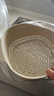 美廚（MAXCOOK）洗菜籃瀝水籃 塑料雙層洗菜盆子廚房濾水籃 洗水果盤(pán)菜籃子瀝水籃 透明灰白色 大號MCPJ7729 曬單實(shí)拍圖