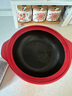 康特耐陶瓷砂鍋耐高溫煲仔飯燉鍋可干燒炒菜淺寬口沙鍋燃氣灶家用瓦煲 黑晶紅 適用3-4人 1.3L 曬單實(shí)拍圖