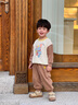 minibala[小飛象聯(lián)名]巴拉男女童寶寶入園套裝上學(xué)柔軟長(cháng)袖長(cháng)褲2025秋新款 咖啡A51212 入園上學(xué)可愛(ài)百搭 90 曬單實(shí)拍圖
