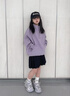 KUROMI酷洛米裙子女童半身裙秋季2025新款兒童百褶裙庫洛米短裙洋氣童裝 灰 酷洛米藍心QS 110 曬單實(shí)拍圖