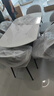 顧家家居（KUKA）意式巖板餐桌椅組合家用飯桌伸縮圓桌PT7150T餐桌+松鼠椅皮布*6 曬單實(shí)拍圖