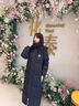 冬款中長(cháng)款羽絨服男士2025新款冬季過(guò)膝加厚連帽情侶女款冬裝外套 黑色 2XL 建議140到160斤 曬單實(shí)拍圖