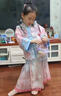 迪士尼（Disney）2025女童格格漢服馬面套裝春秋古風(fēng)新款古裝明制兒童中式唐裝 桃粉粉大蝴蝶上衣 120 曬單實(shí)拍圖