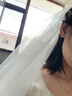 小米星水晶素紗高清超透軟紗新娘結婚頭紗影樓旅拍寫(xiě)真跟妝造型 白色1.5*1.5米軟紗 無(wú)發(fā)梳自由造 曬單實(shí)拍圖