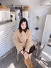 Teenie Weenie小熊女裝棉服2025冬季新款時(shí)髦菱形格保暖巴恩風(fēng)外套 卡其色 S 曬單實(shí)拍圖