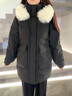 波司登（BOSIDENG）25新款冬季羽絨服女中長(cháng)款脫卸帽大毛領(lǐng)90絨保暖外套B250245268 黑色8056 S 160/84A 體重約110-130斤 曬單實(shí)拍圖