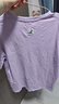 森馬（Semir）短袖t恤女寬松涼感上衣夏裝可愛(ài)刺繡印花圓領(lǐng)百搭正肩修身套頭衫 Z款-紫色調(diào)00377 M /160/84A 曬單實(shí)拍圖