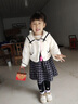 G.DUCKKIDS小黃鴨童裝女童套裝秋冬款兒童衣服女孩春裝加厚保暖小香風(fēng)連衣裙 米白色 90 建議80-90cm1歲半-2歲 曬單實(shí)拍圖
