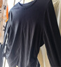 對白【AN大碼系列】四季可穿設計感開(kāi)叉長(cháng)袖T恤秋季胖mm顯瘦正肩上衣 靜謐黑 XL 建議體重135-145 曬單實(shí)拍圖