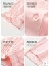 芬騰睡衣女士【100%純棉】2025新款蕾絲V領(lǐng)短袖七分褲家居服套裝 櫻花粉 L 曬單實(shí)拍圖