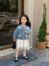 G.DUCKKIDS童裝女童套裝春秋季兒童衣服女小童秋裝連衣裙套裝女孩開(kāi)衫兩件套 綠色毛衣+連衣裙 90 尺碼1~2歲【 80-90cm】cm 曬單實(shí)拍圖