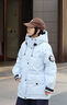 Teenie Weenie小熊女裝連帽羽絨服2025冬季新款休閑舒適戶(hù)外感外套 藍色 M 曬單實(shí)拍圖
