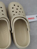 名創(chuàng  )優(yōu)品（MINISO）洞洞鞋女男夏季外穿沙灘涼鞋防滑厚底踩屎感包頭涼拖鞋骨白38-39 曬單實(shí)拍圖