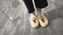 QYCKABY棉拖鞋女秋冬季2025新款居家毛絨防寒保暖踩屎感厚底防滑地板拖男 黃色【柔軟冬季】 36-37 正碼（內長(cháng)235mm） 曬單實(shí)拍圖