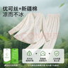 雅特茂[透氣優(yōu)可絲 帶胸墊]月子服夏季薄款孕婦睡衣產(chǎn)后喂奶懷孕哺乳衣 帶胸墊 透氣優(yōu)可絲丨小藍(lán)花 M 曬單實(shí)拍圖